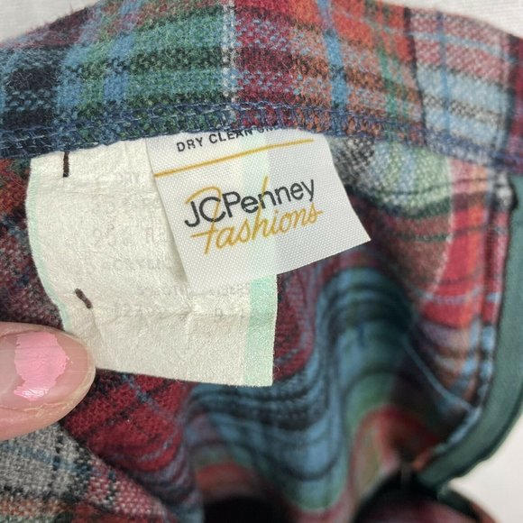 Jc Penney Fashions Vintage Wool Blend Plaid Midi - Picture 6 of 11